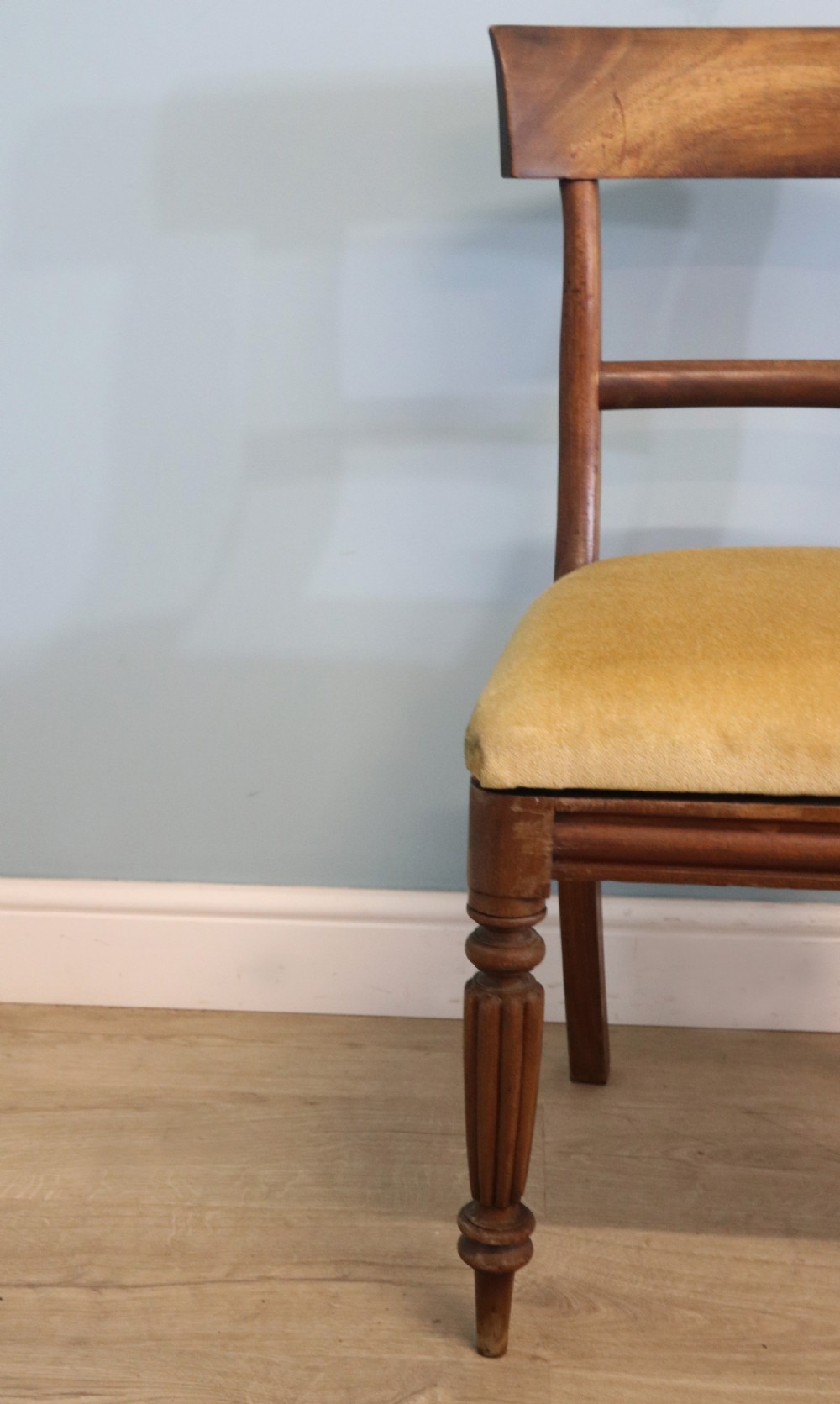 A lovely Victorian mahogany bar back desk chair- logo of Durham University View IX