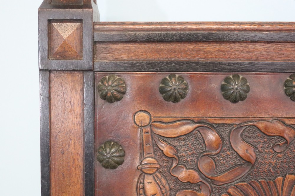 A lovely pair of Victorian oak framed dining or side chairs.  View XXV