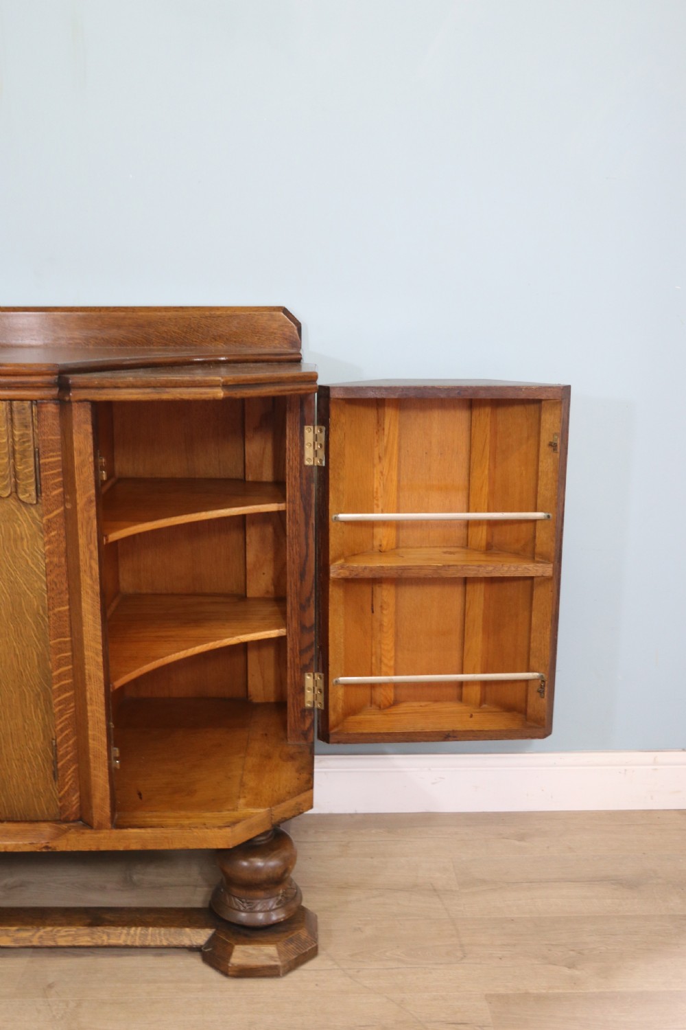 An imposing oak combination drinks cabinet and sideboard View IX