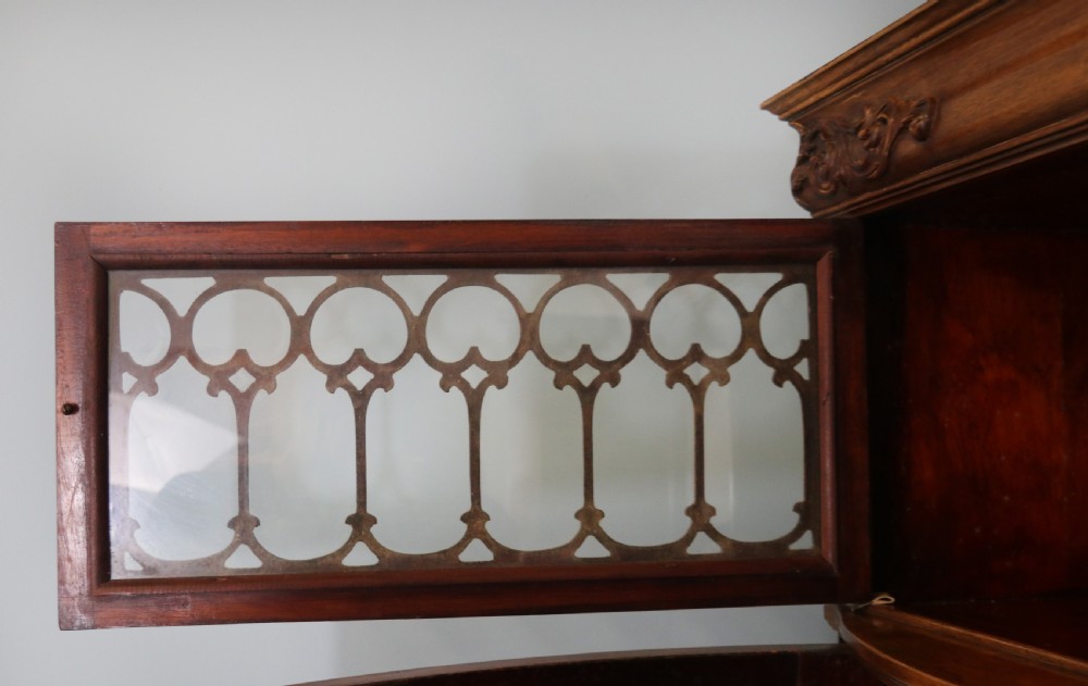 Edwardian combination bureau display bookcase View VIII