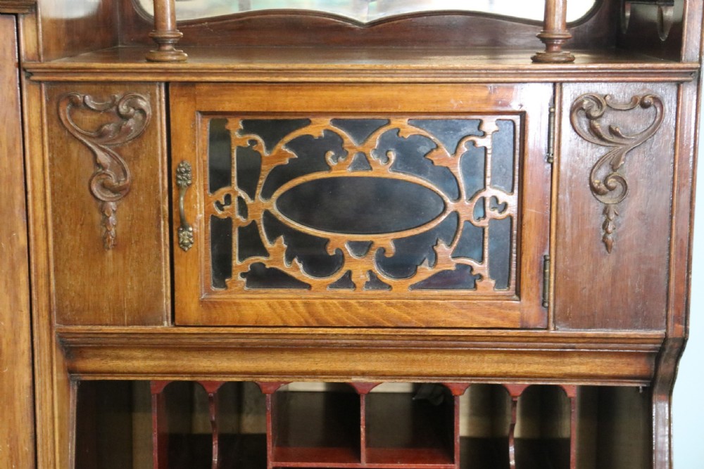 Edwardian combination bureau display bookcase View X