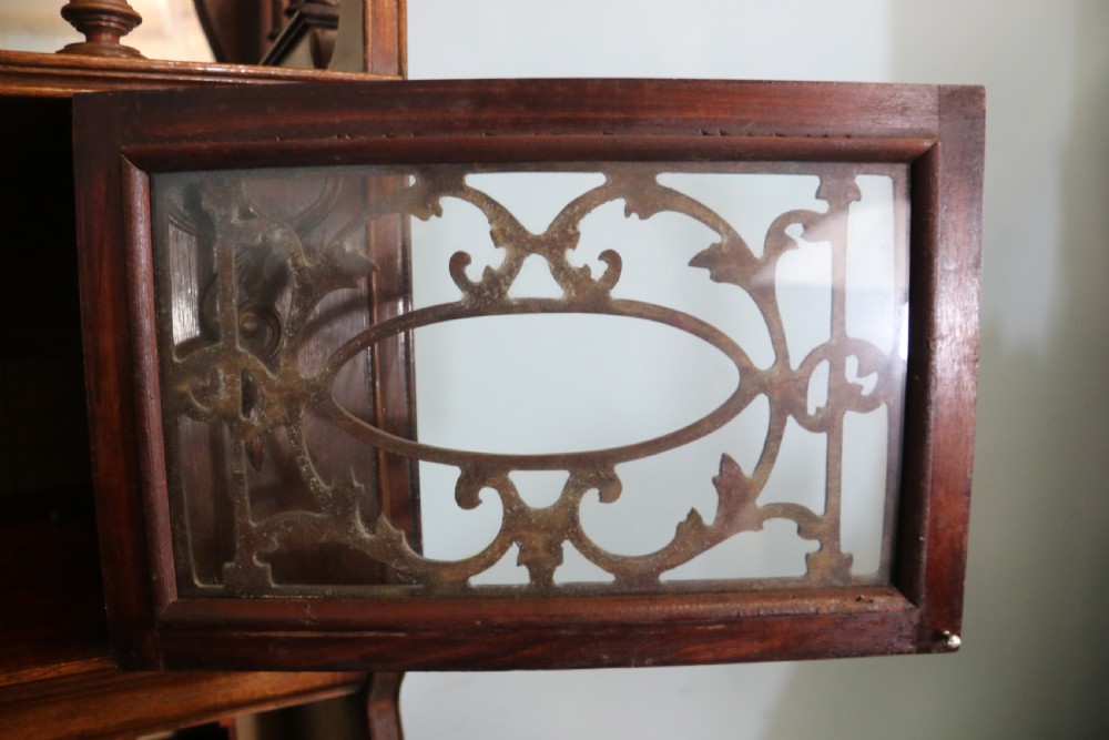 Edwardian combination bureau display bookcase View XI
