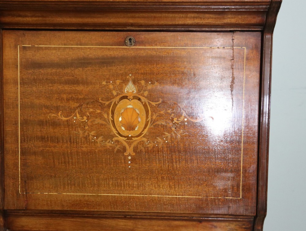 Edwardian combination bureau display bookcase View XIV
