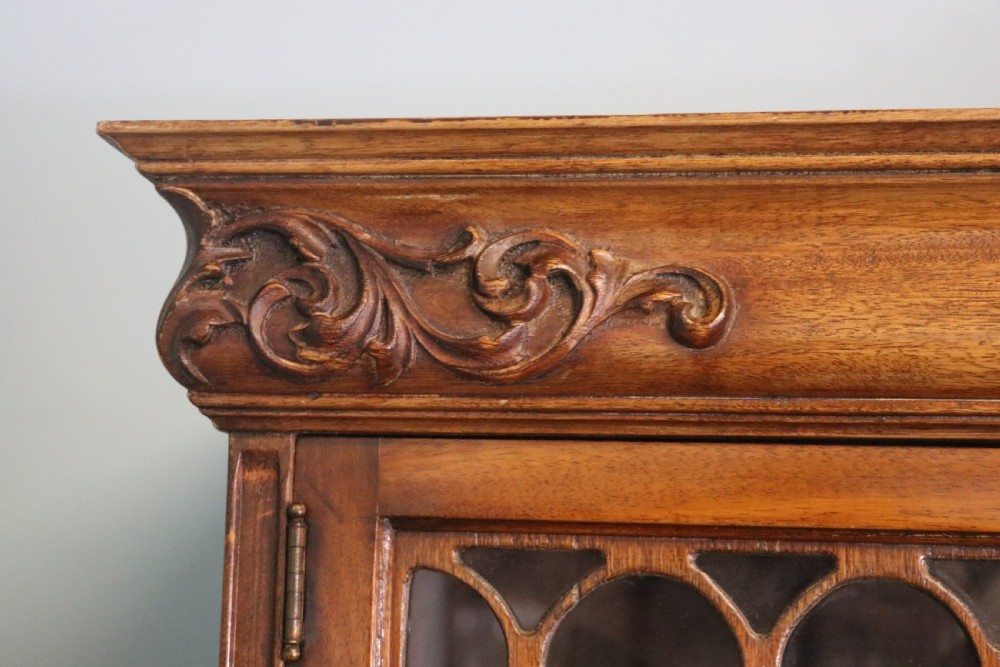 Edwardian combination bureau display bookcase View XVI