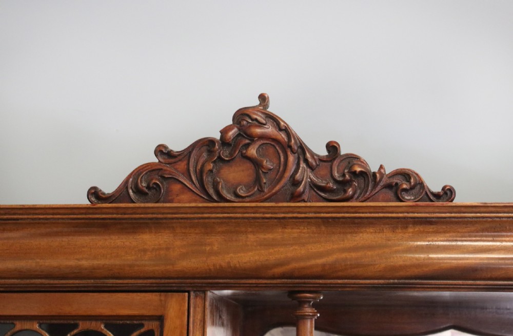 Edwardian combination bureau display bookcase View XVII