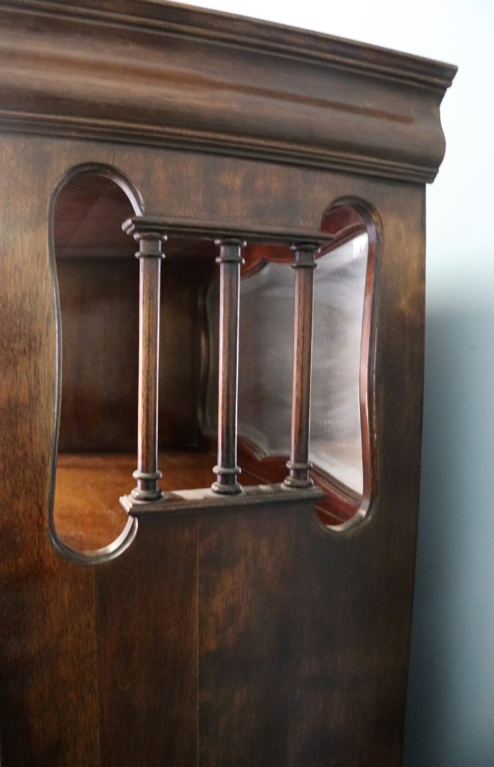 Edwardian combination bureau display bookcase View XX