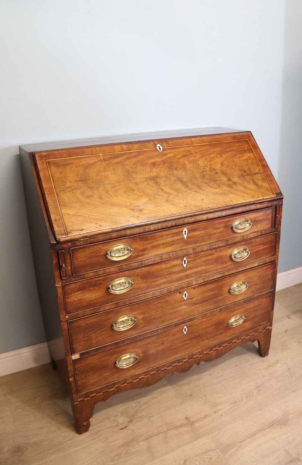 Mahogany Georgian bureau View II