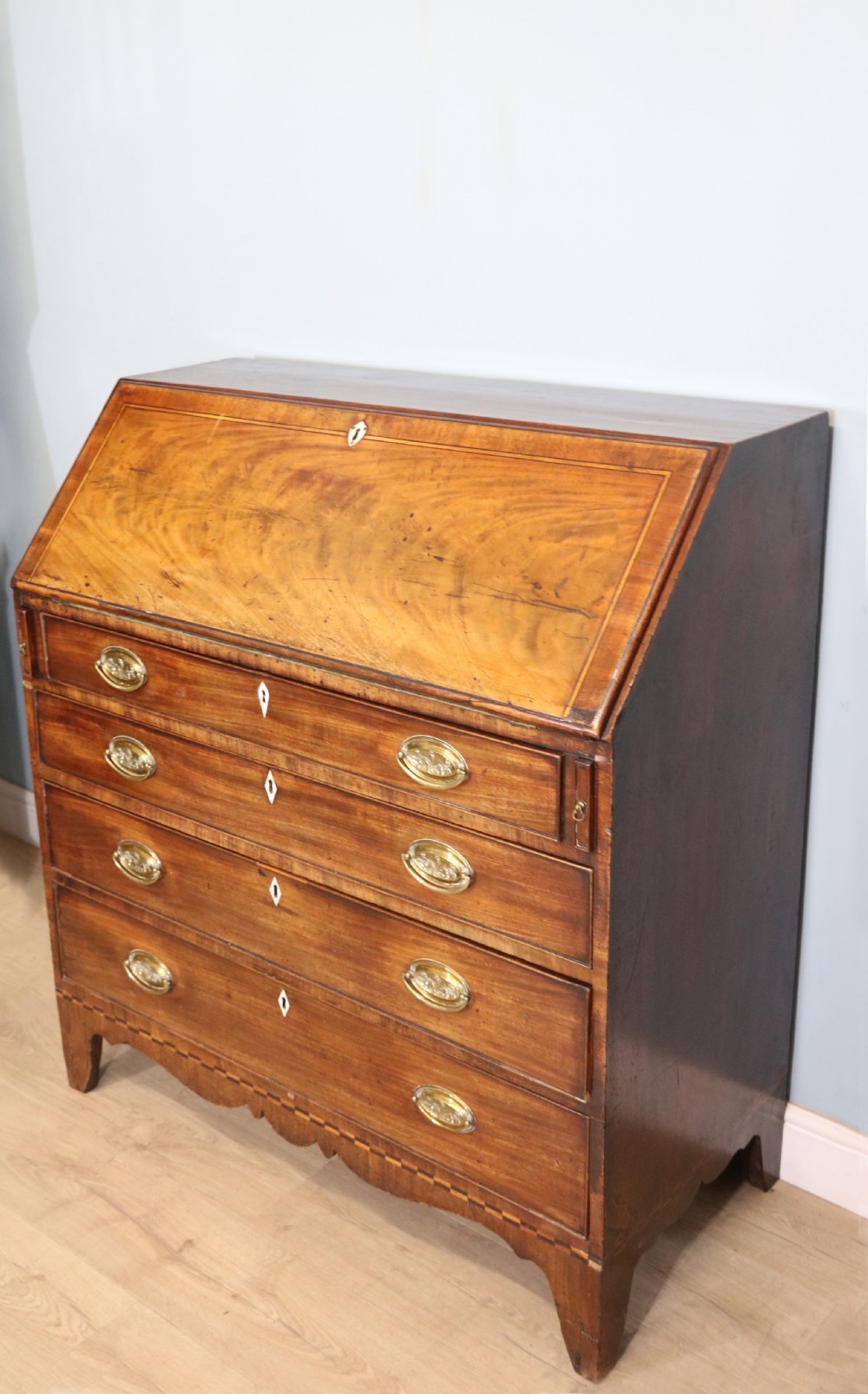 Mahogany Georgian bureau View III