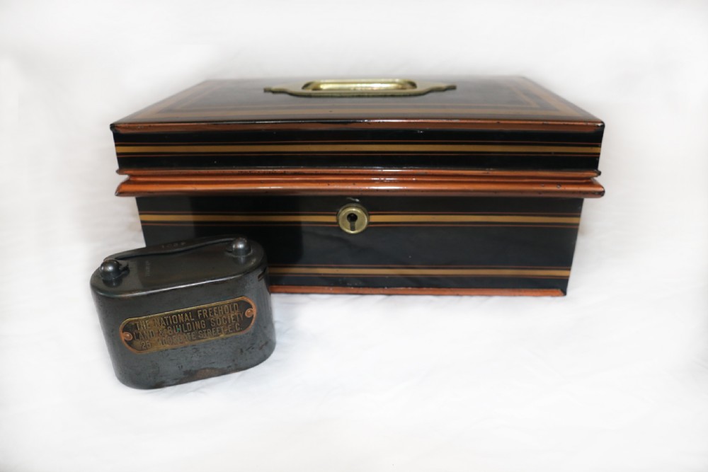 Deed Box and cash tin. 