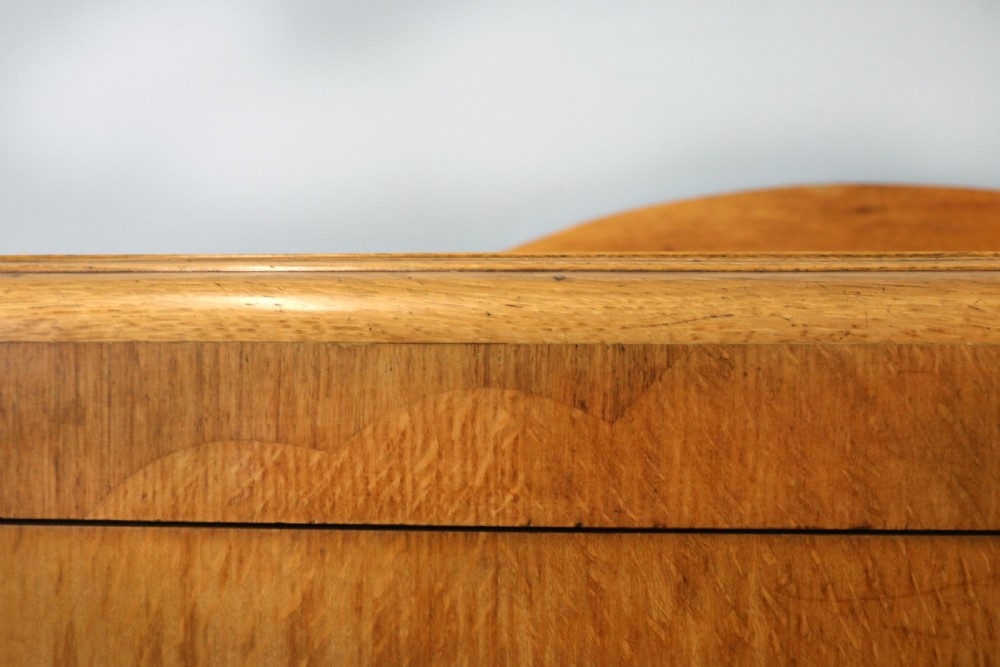  A lovely Art Deco period oak veneered chest of drawers. View XIII