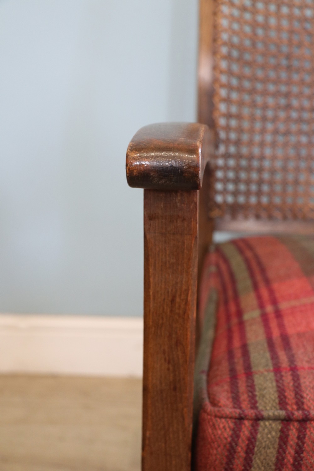 A lovely early 20th century beech framed armchair. View XI