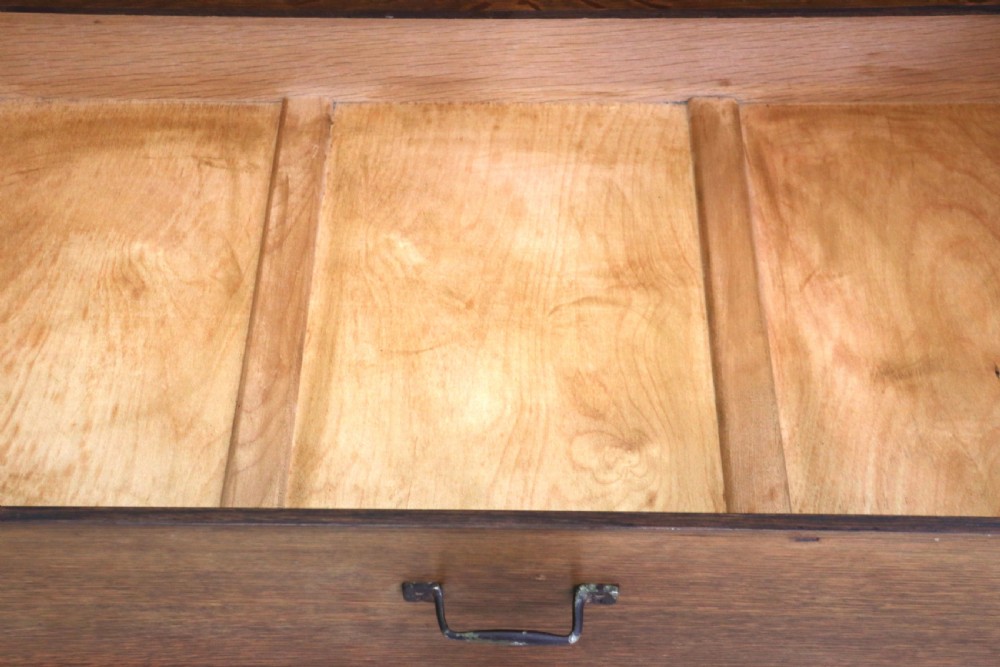 A lovely early 20th century oak under the bed storage box View X