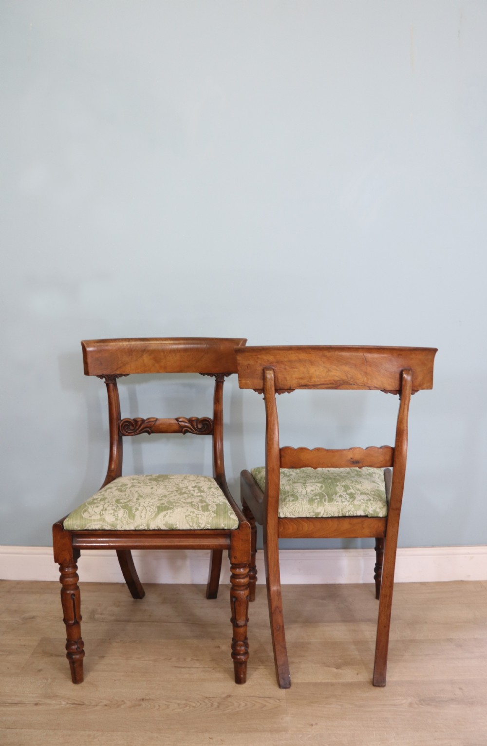 Set of four early to mid-Victorian bar back dining chairs View IV