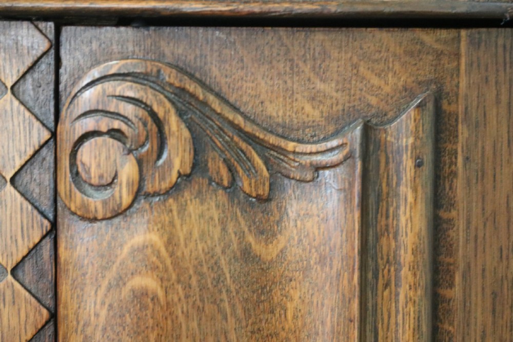Oak side cabinet dates from the 1930s View XIII