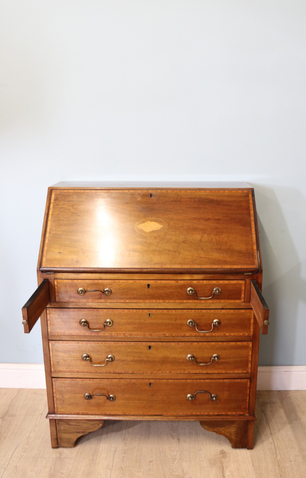 Lovely small Edwardian bureau  View III