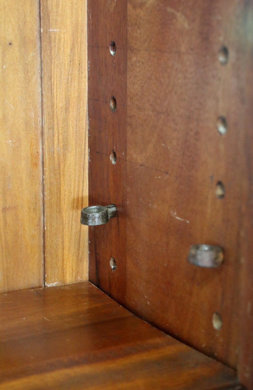 A lovely antique mahogany advertising cabinet.  View XV