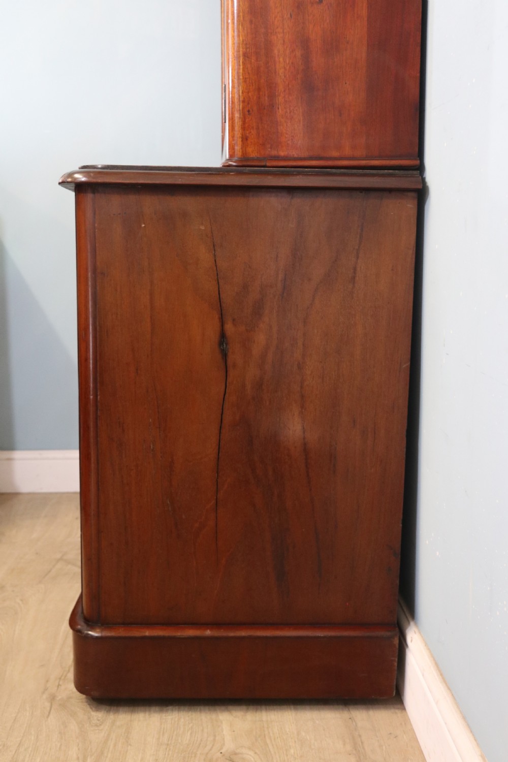 A lovely antique mahogany advertising cabinet.  View XIX