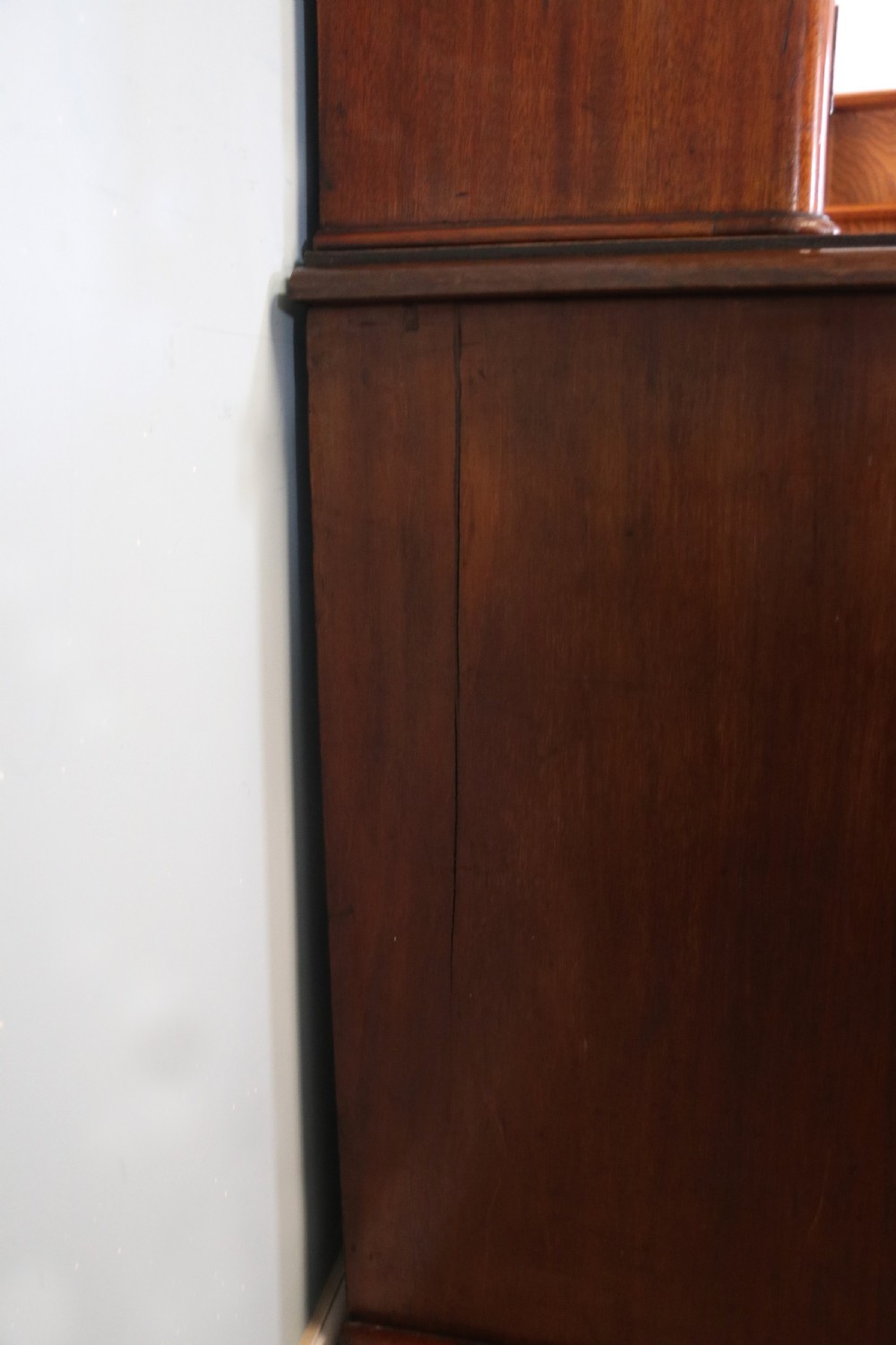 A lovely antique mahogany advertising cabinet.  View XXI