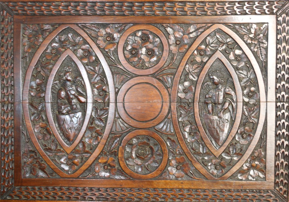 A lovely 19th Century hand-carved mahogany serving tray View III