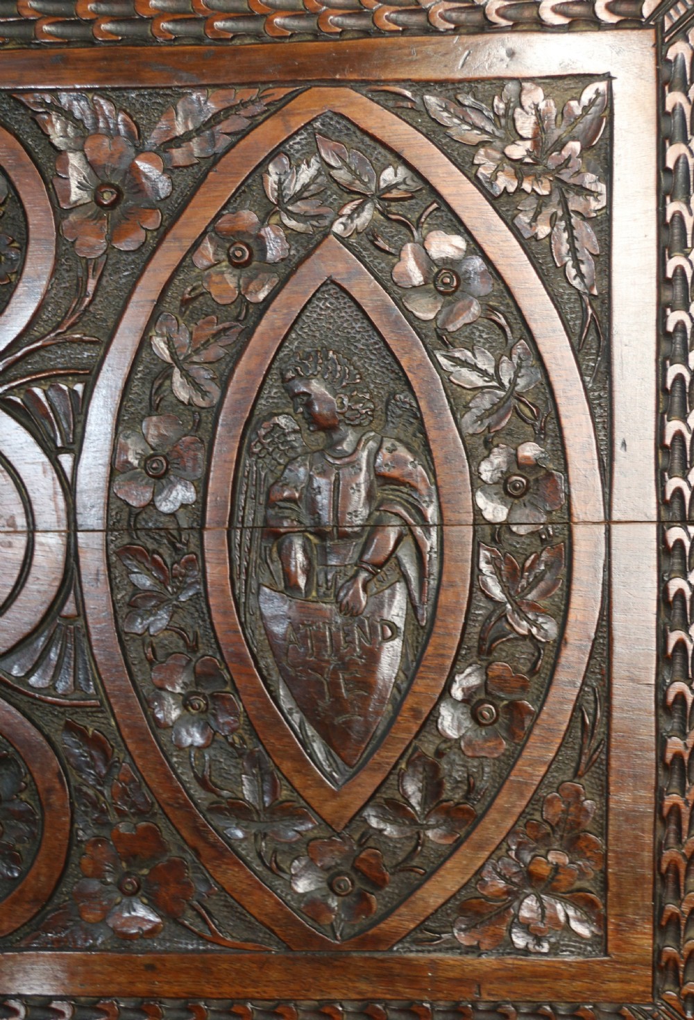 A lovely 19th Century hand-carved mahogany serving tray View V