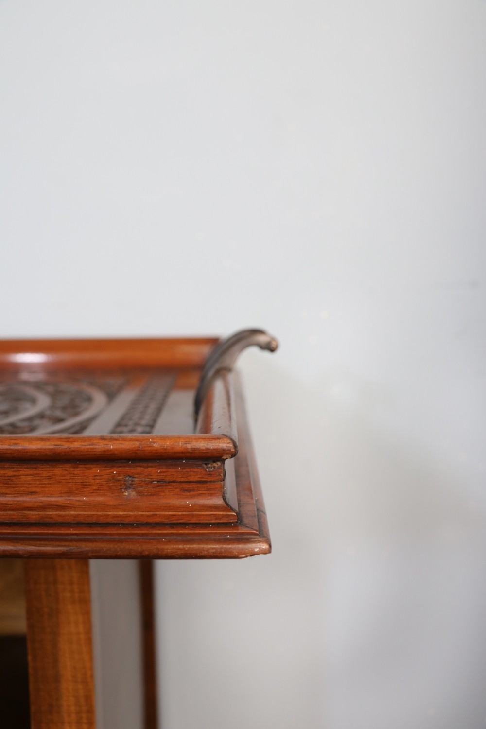 A lovely 19th Century hand-carved mahogany serving tray View VI