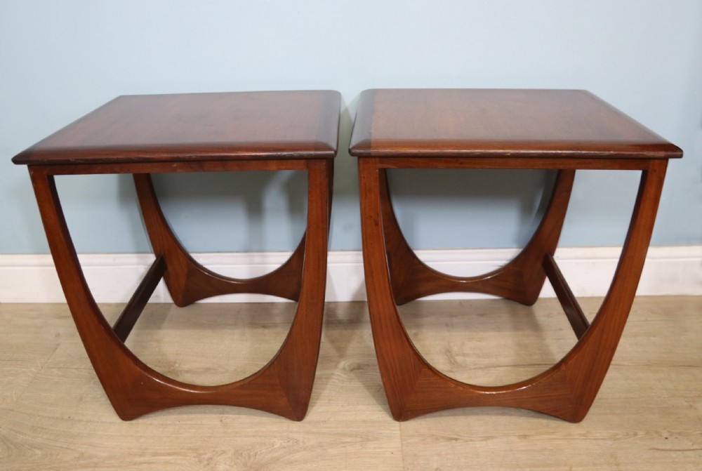 A lovely pair of G Plan solid teak coffee tables 