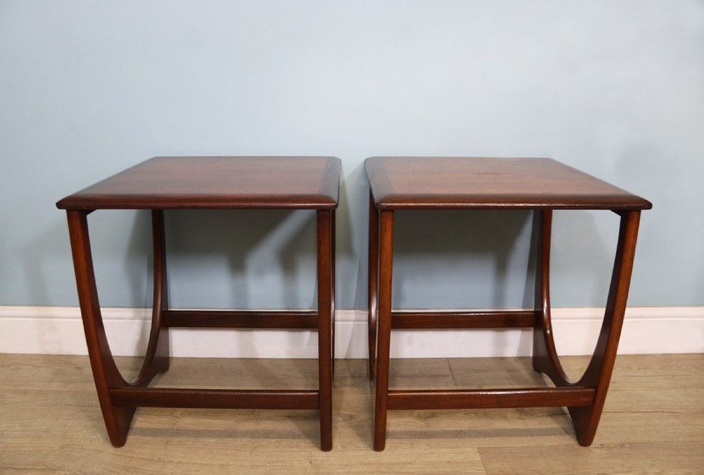 A lovely pair of G Plan solid teak coffee tables  View II