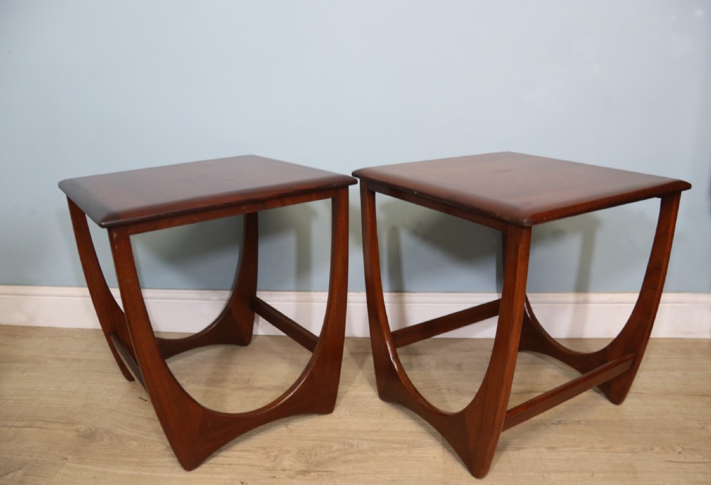 A lovely pair of G Plan solid teak coffee tables  View V