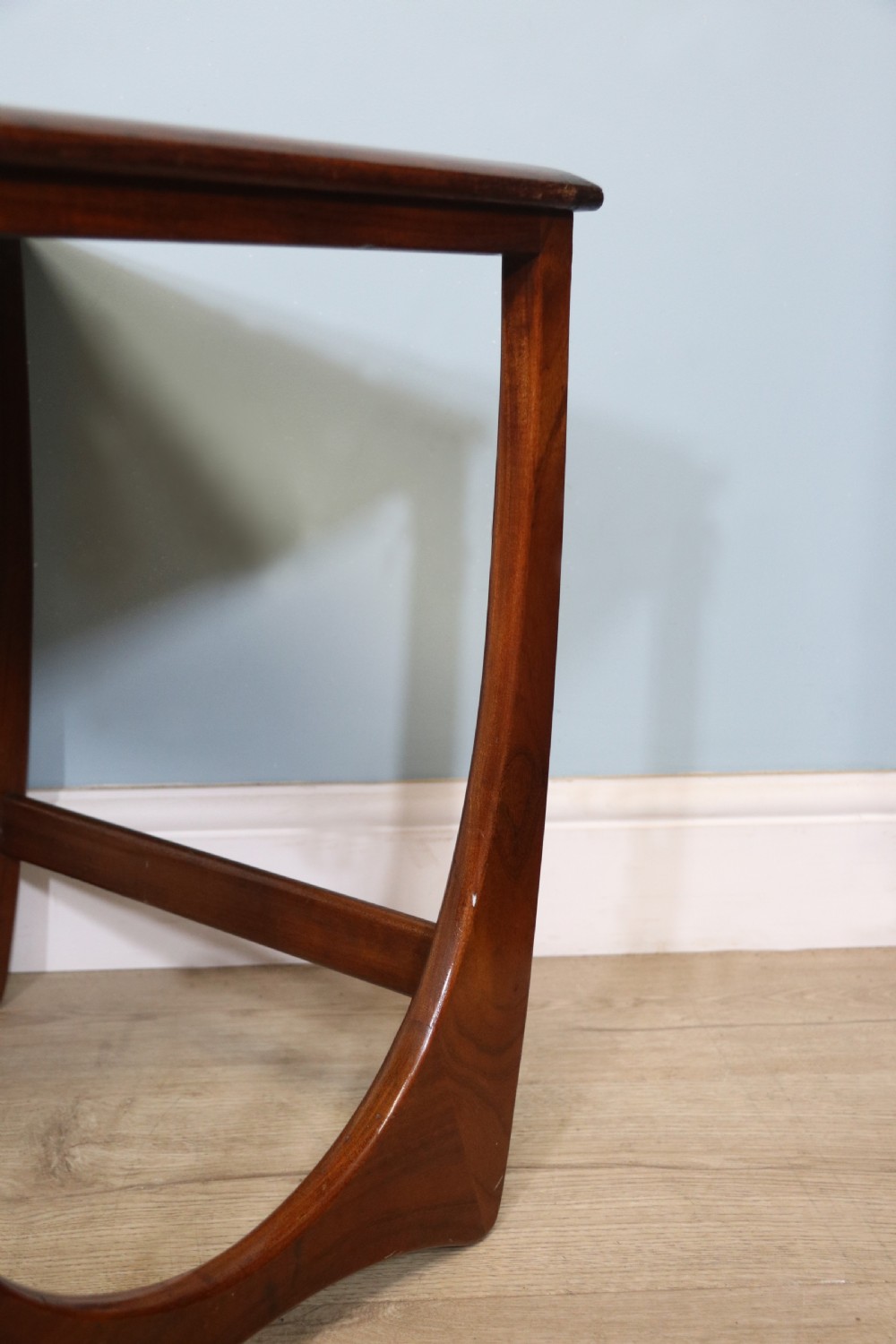 A lovely pair of G Plan solid teak coffee tables  View X