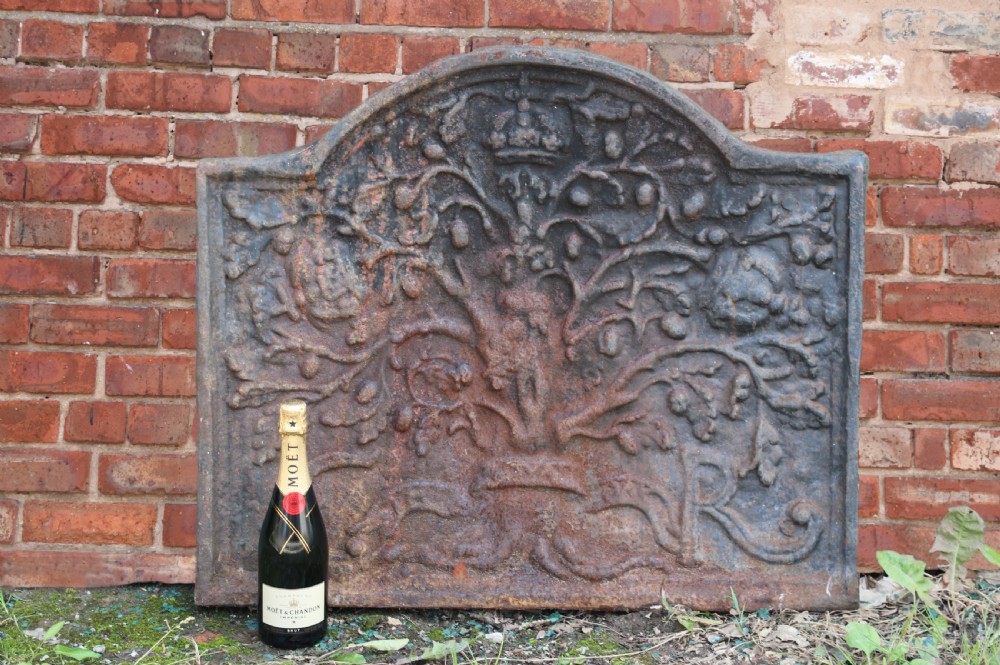 A superb cast iron fireback.  View II