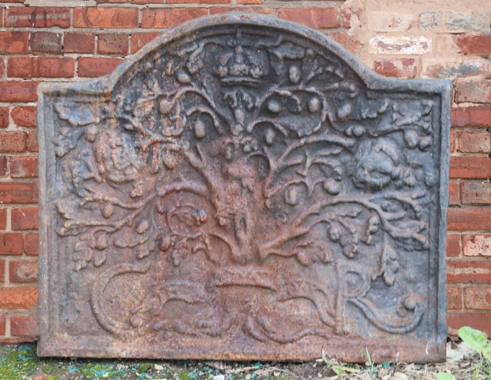 A superb cast iron fireback. 