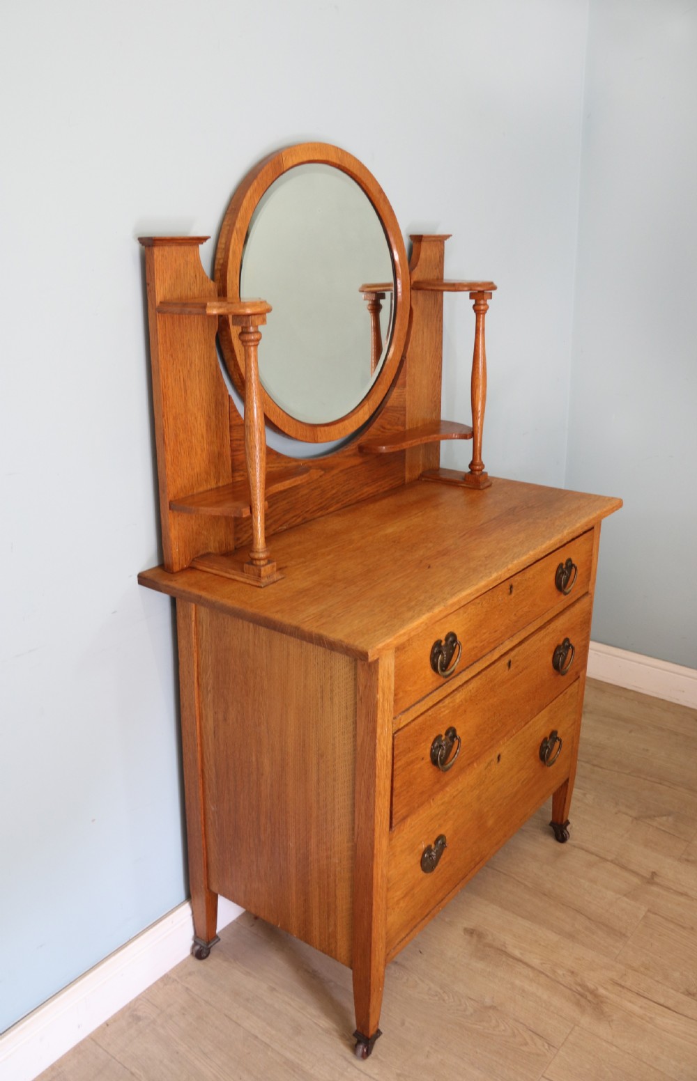 A super quality late Victorian oak dressing chest View III