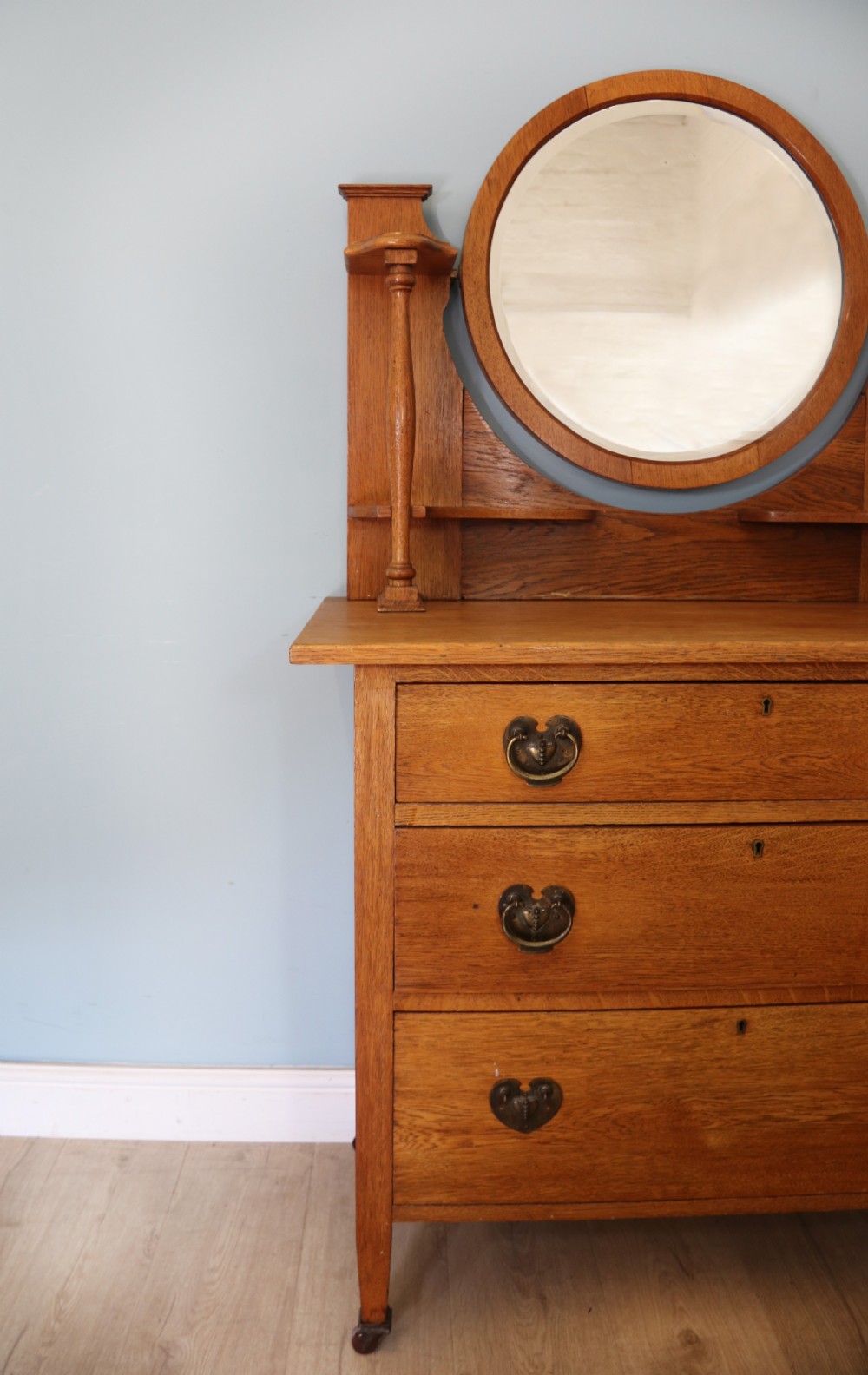 A super quality late Victorian oak dressing chest View IV
