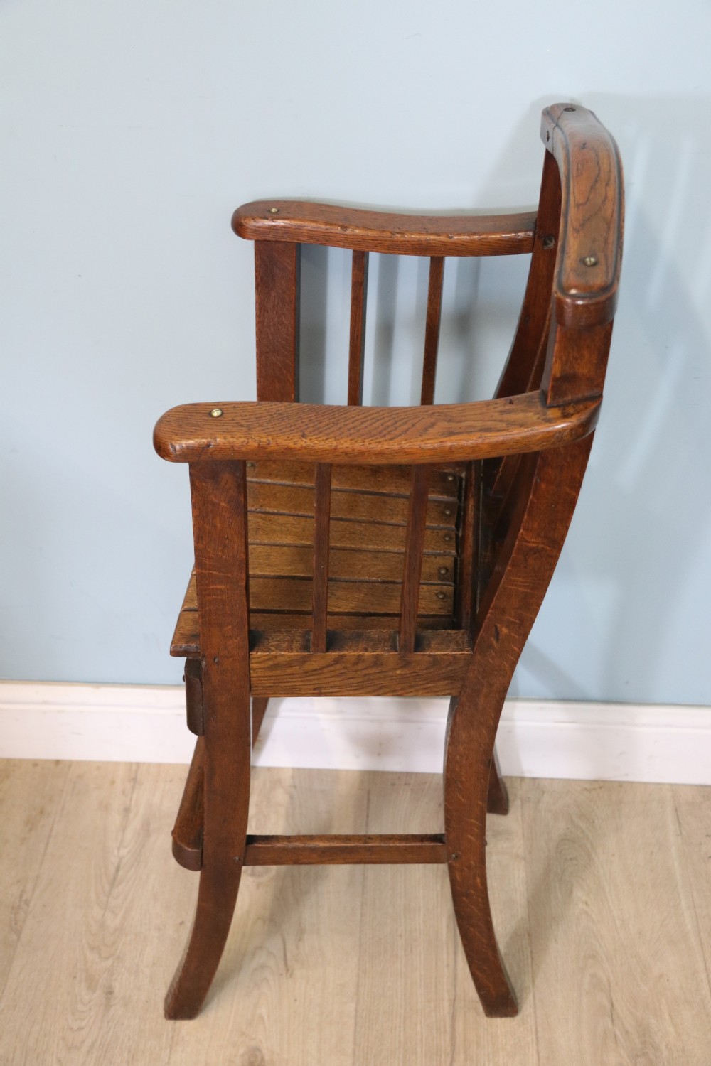 A lovely early 20th century oak highchair.  View V