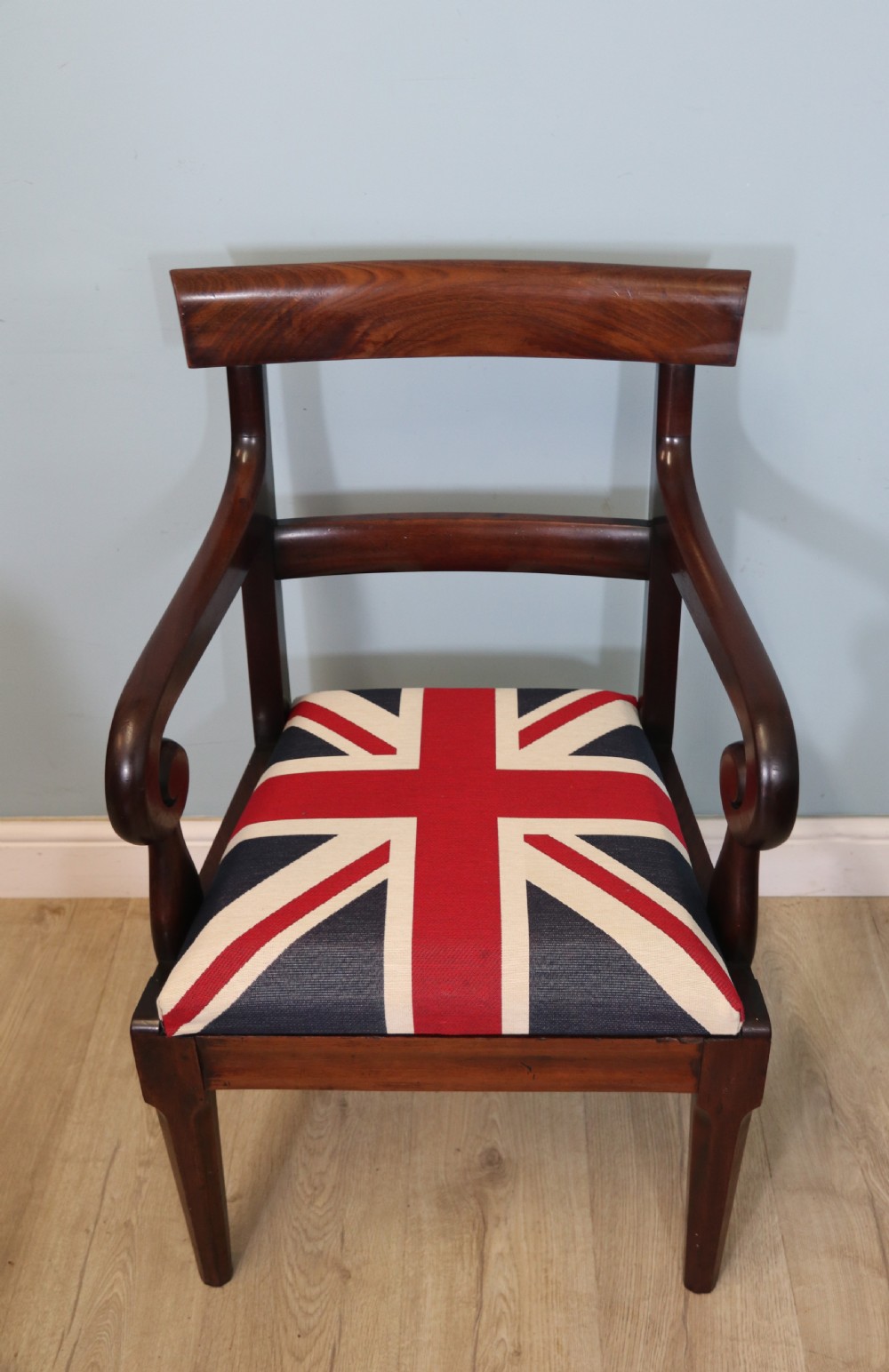 Lovely Victorian mahogany bar back desk chair later sign written for the ‘Station Master’  View II
