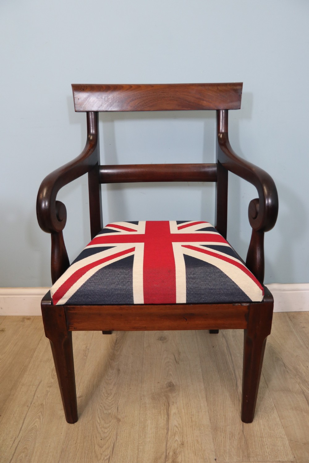 Lovely Victorian mahogany bar back desk chair later sign written for the ‘Station Master’  View III