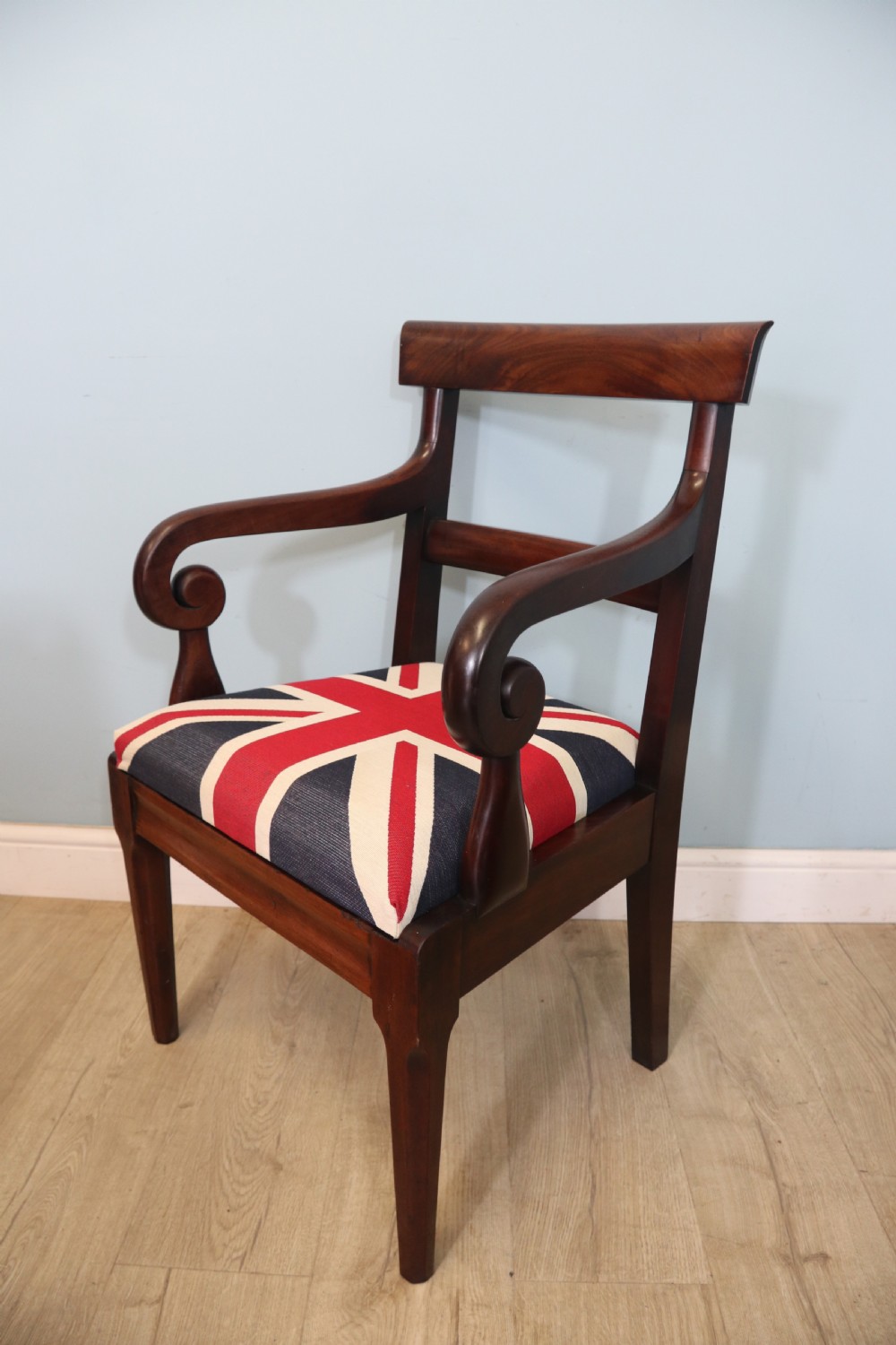 Lovely Victorian mahogany bar back desk chair later sign written for the ‘Station Master’  View V