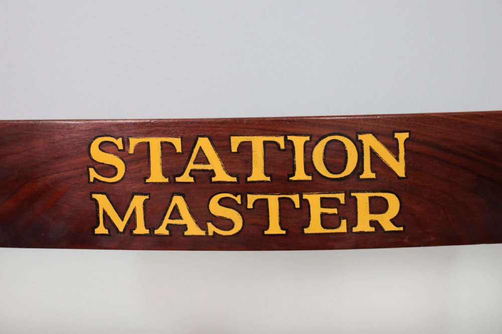 Lovely Victorian mahogany bar back desk chair later sign written for the ‘Station Master’  View XI