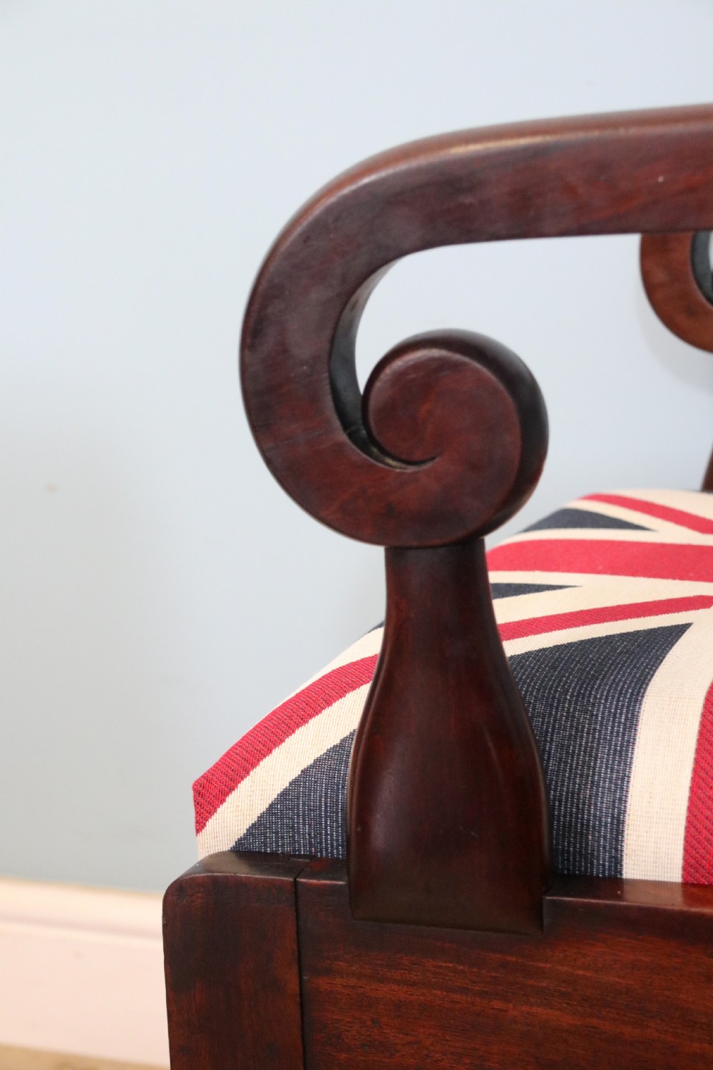 Lovely Victorian mahogany bar back desk chair later sign written for the ‘Station Master’  View XIII