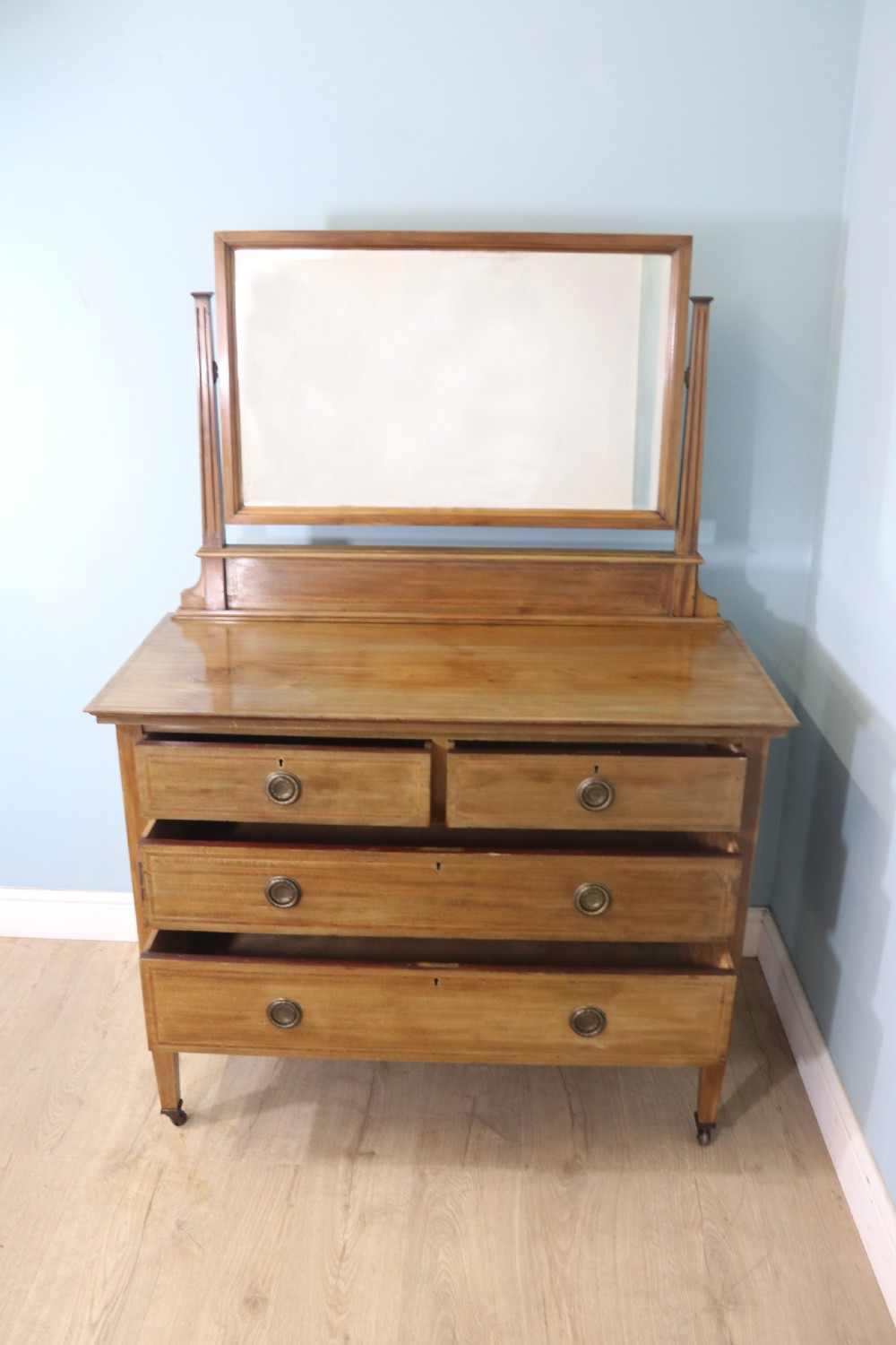A lovely late 19th century American Walnut dressing chest.  View VI