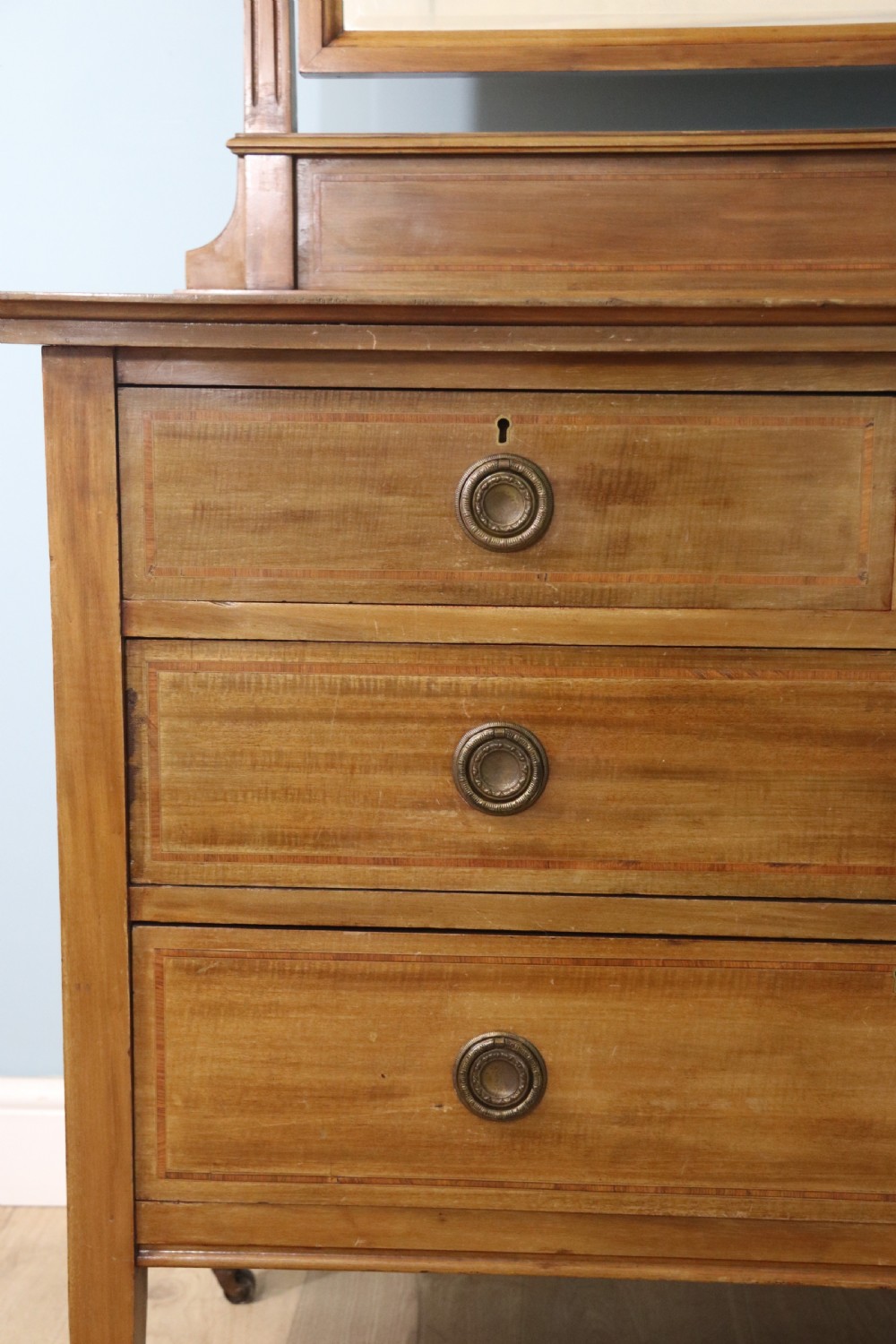 A lovely late 19th century American Walnut dressing chest.  View XII