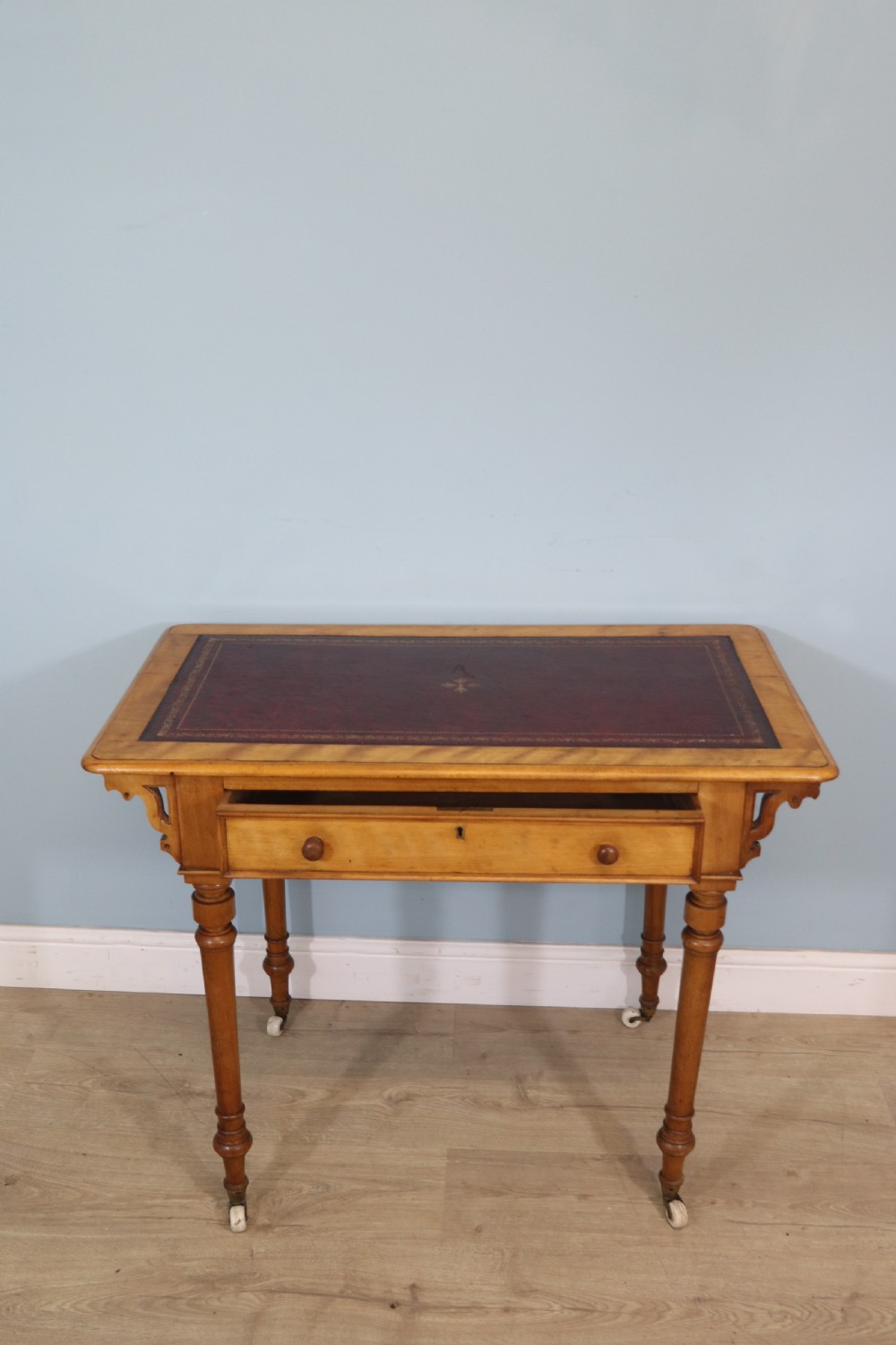 Late 19th century walnut writing table  View IV