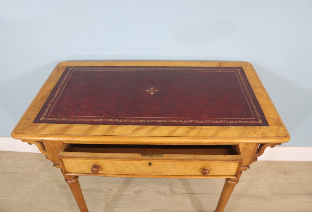 Late 19th century walnut writing table  View V