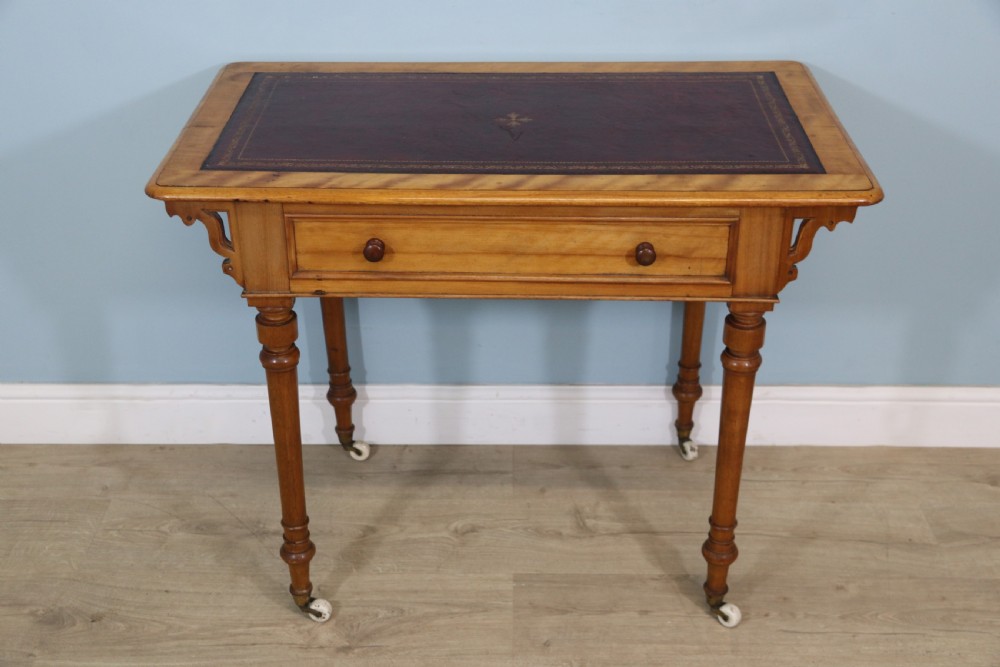 Late 19th century walnut writing table  View VII