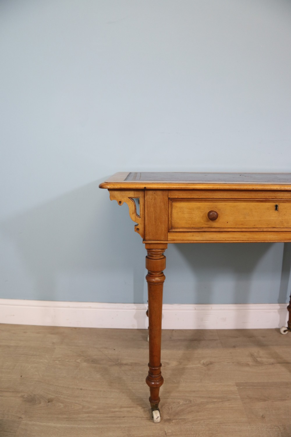 Late 19th century walnut writing table  View XII