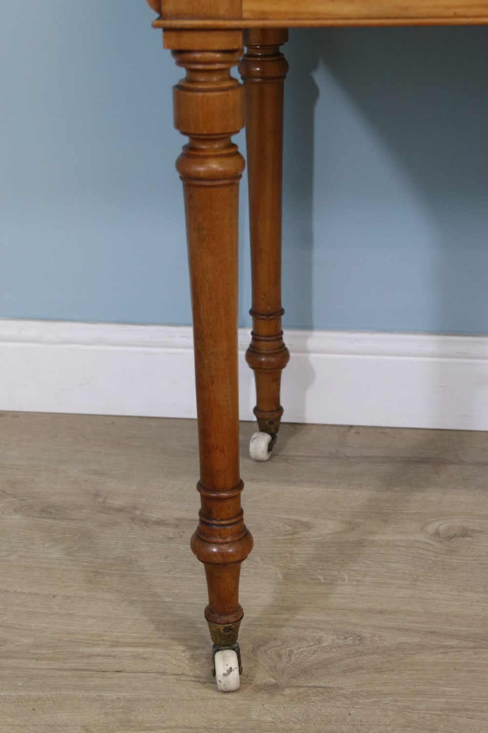 Late 19th century walnut writing table  View XIV