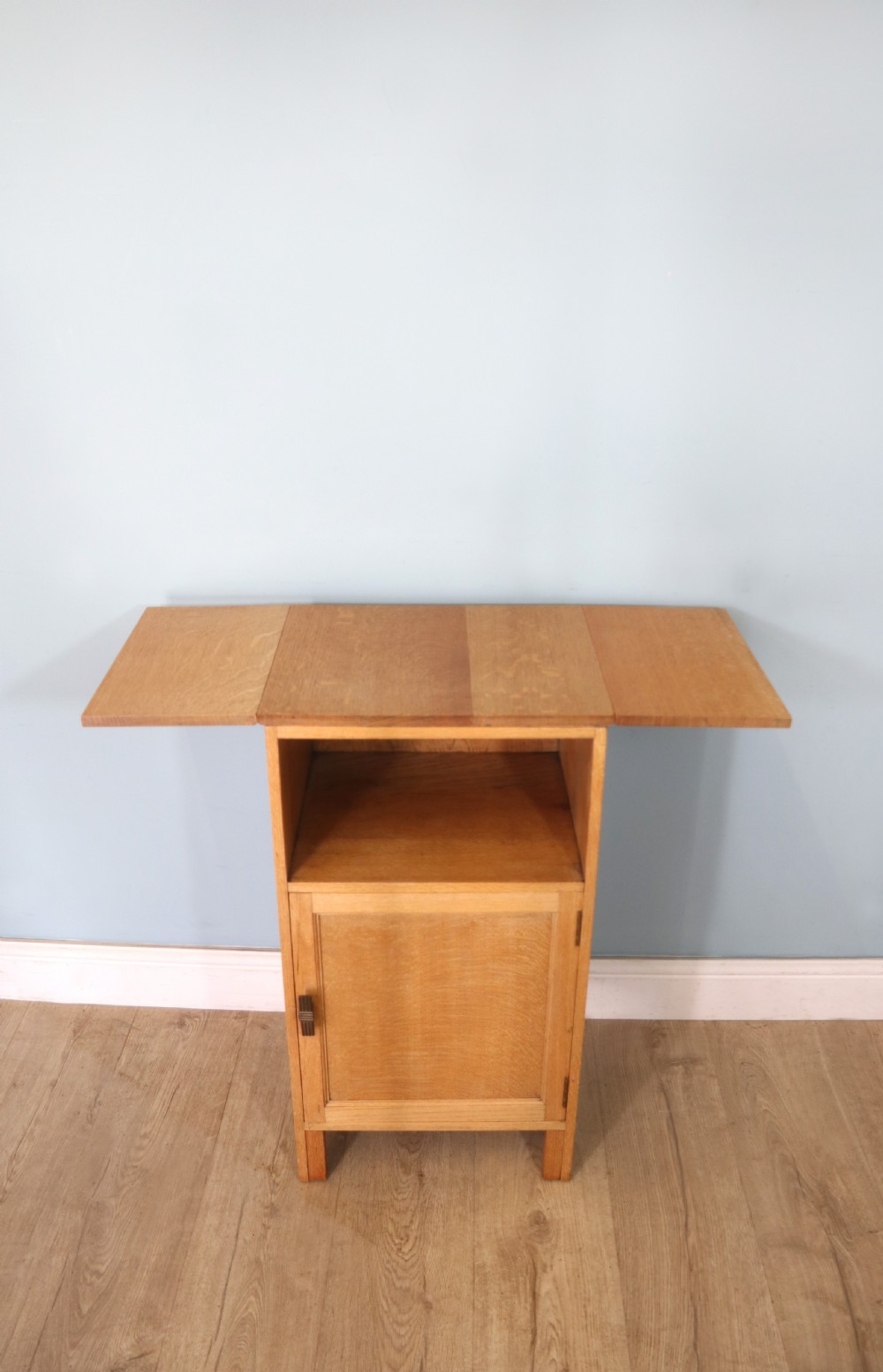 Waring and Gillows of Lancaster light oak bedside cabinet View II