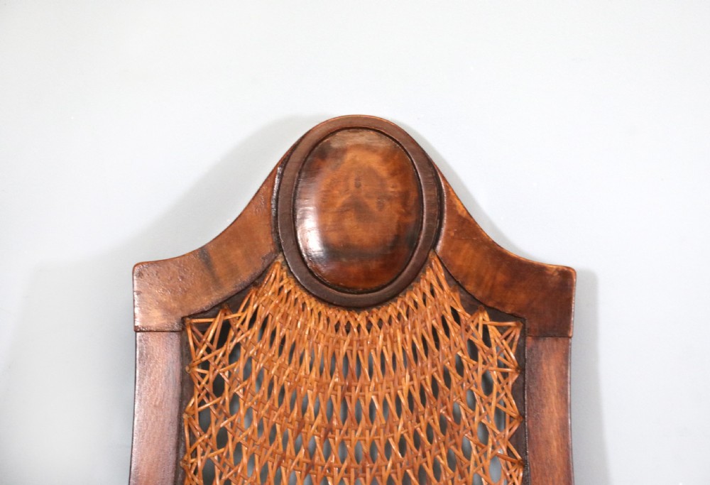 Art Deco period hardwood framed and cane back armchair View X