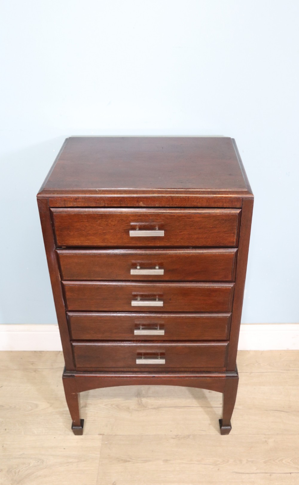 A lovely Art Deco period music cabinet with five drawers!  View II
