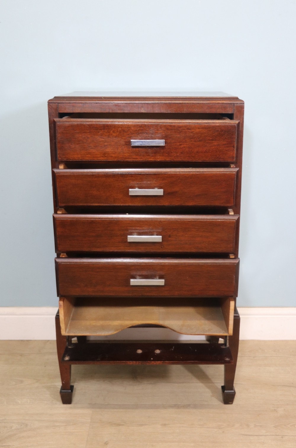 A lovely Art Deco period music cabinet with five drawers!  View III